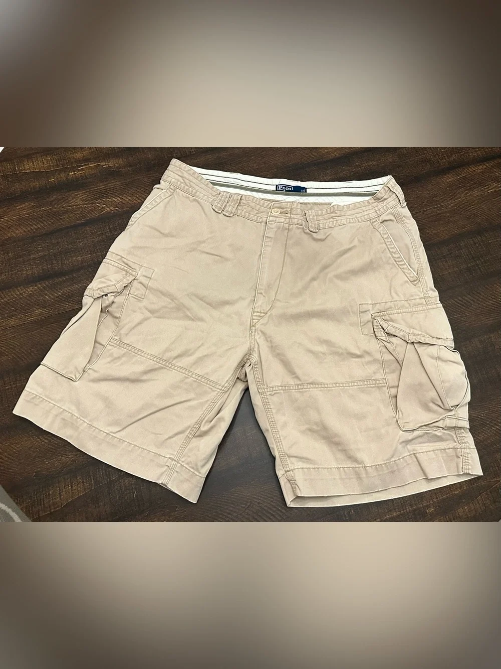 Vintage Polo Ralph Lauren Classic Fit Gellar Cargo Shorts Khaki-Size 40